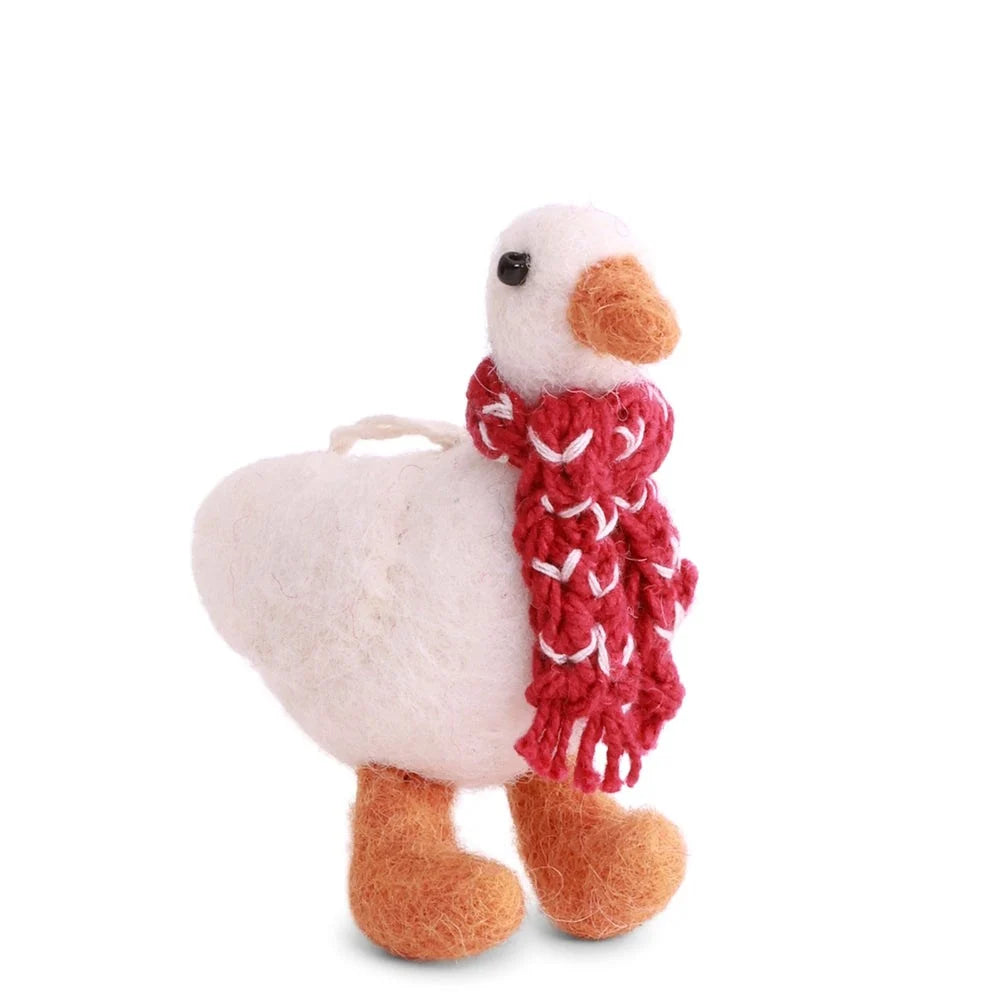 Gry & Sif Goose with Scarf Felt Ornament