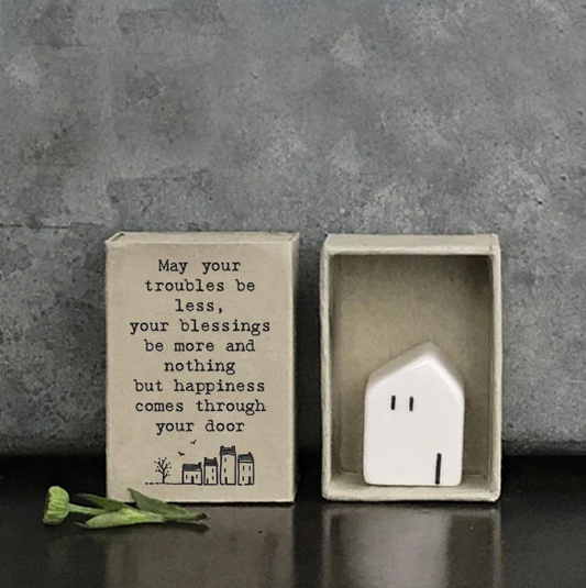East of India Matchbox Memento - May Your Troubles be Less