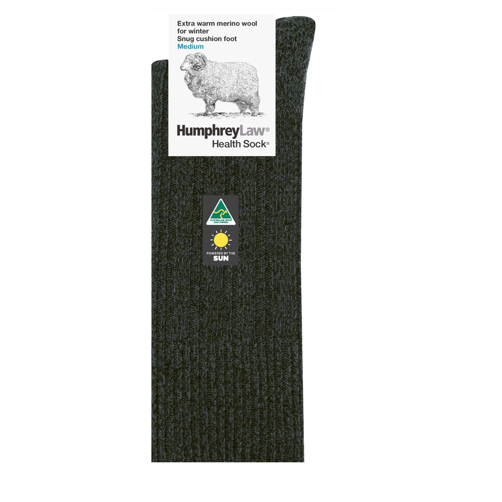 Humphrey Law Wool Sock in Charcoal