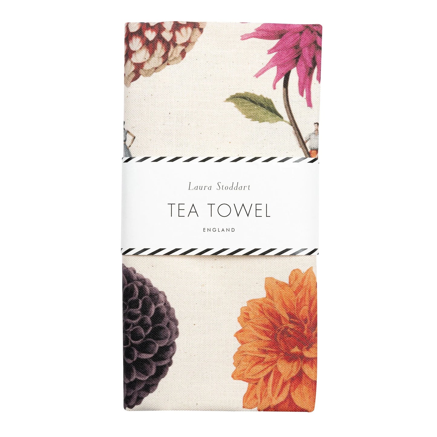 Laura Stoddart Dahlias Tea Towel