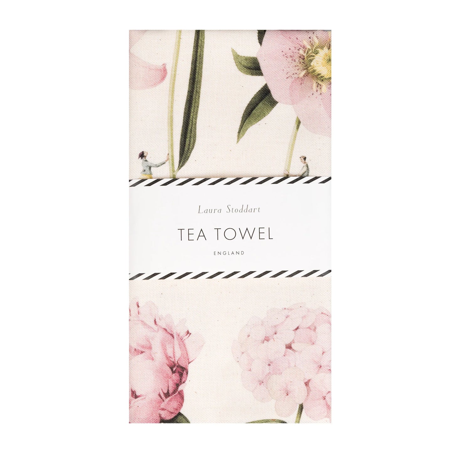 Laura Stoddart Pink Blooms Tea Towel