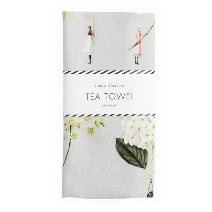 Laura Stoddart Green Flowers Tea Towel