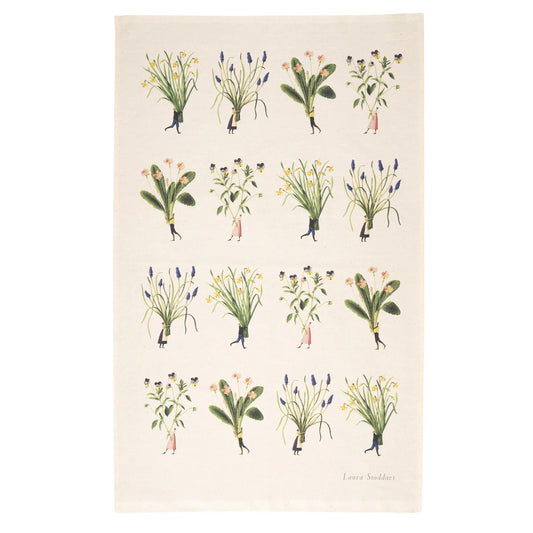 Laura Stoddart Spring Flowers Tea Towel