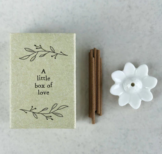 East of India Matchbox Memento with Incense - Love