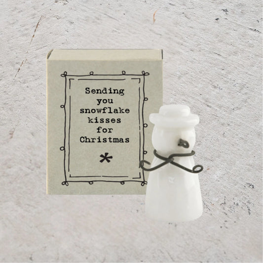East of India Matchbox Memento - Snowman