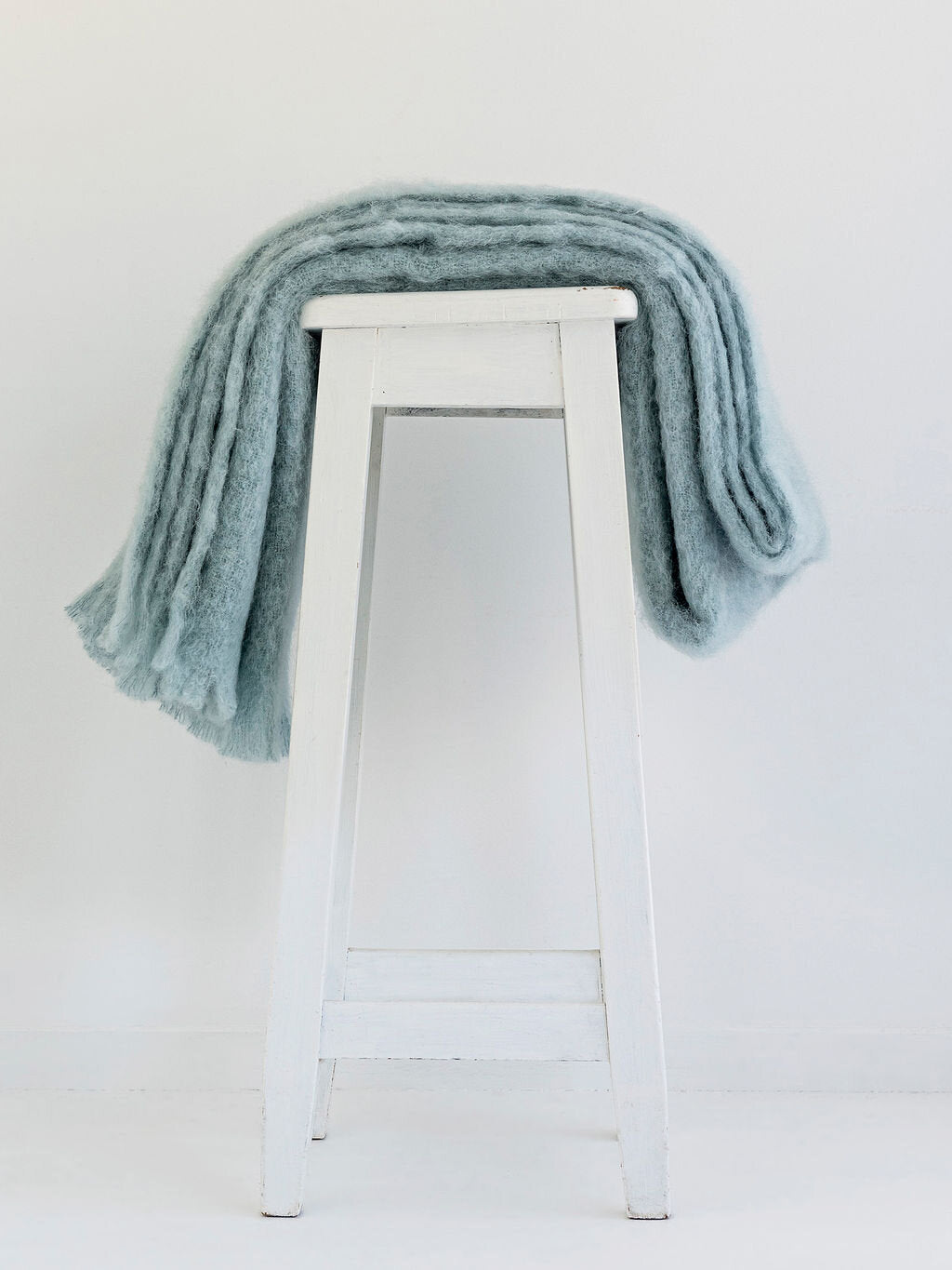 New Zealand Made Mohair Blanket - Glacier