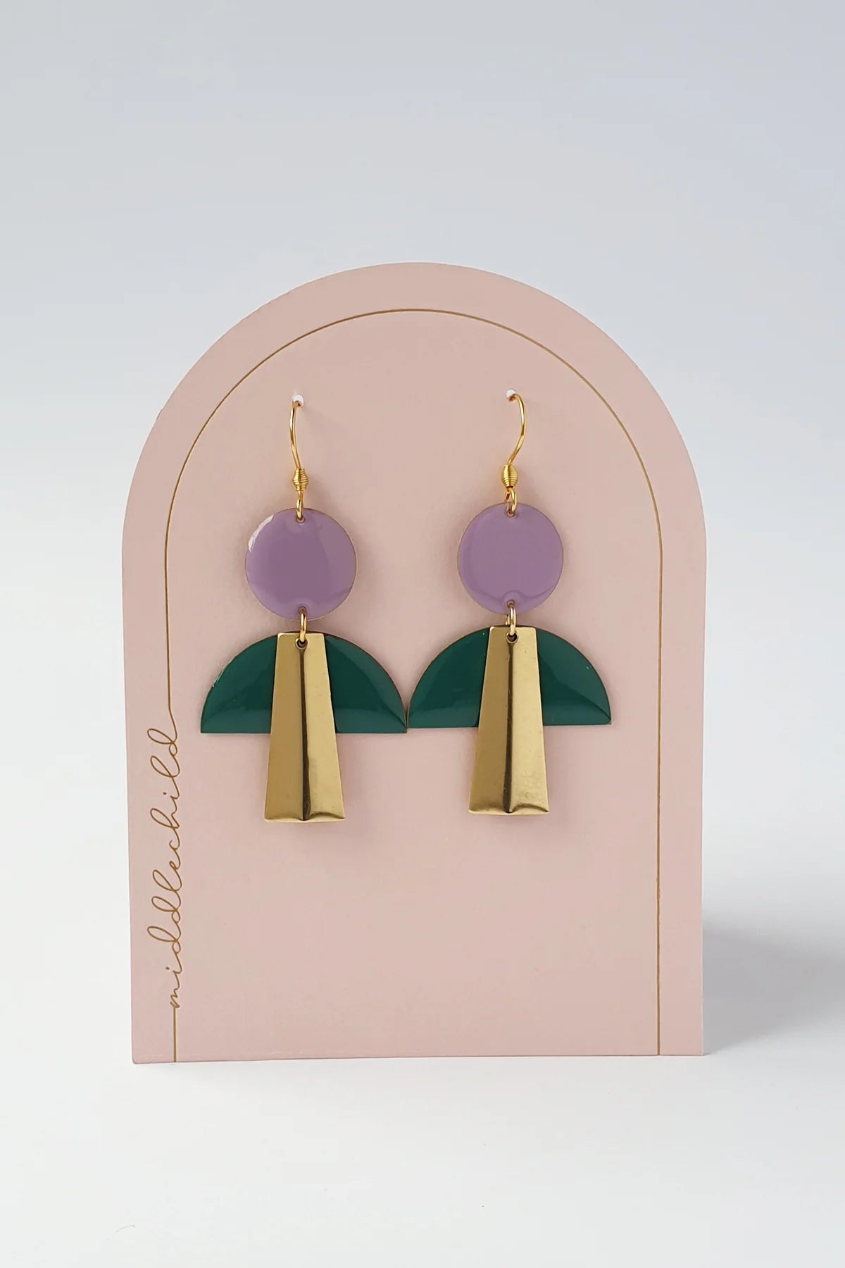 Middle Child Formation Earrings - Lilac/Mallard