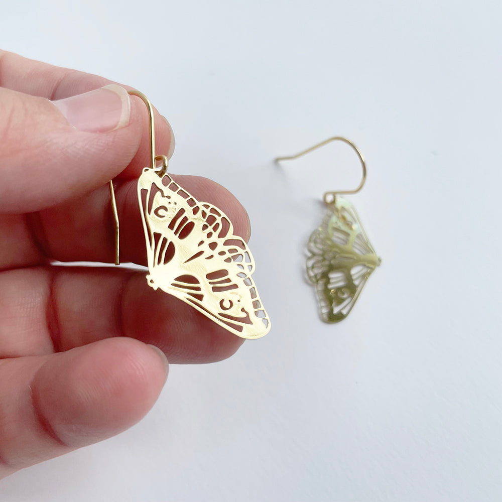 Denz Mini Moth Earrings