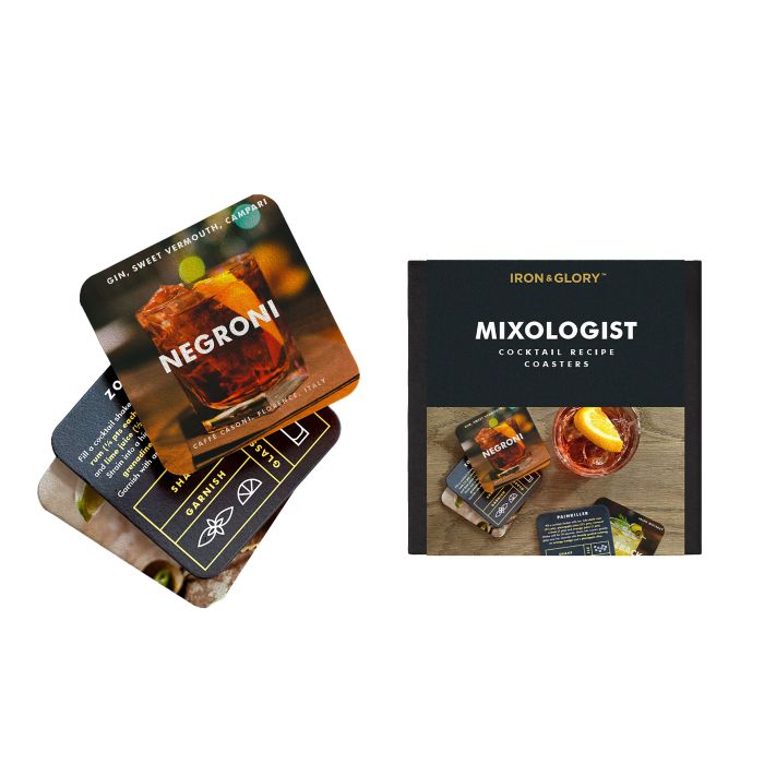 Mixologist Cocktail Recipe Coasters