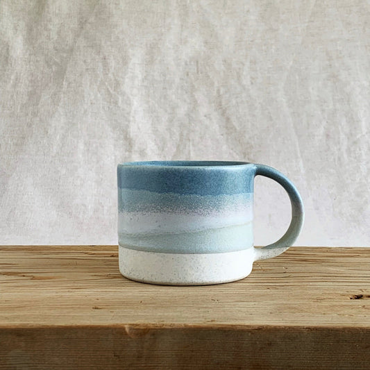 Henry and Tunks Coffee Cup - Ocean and Seamist Blue