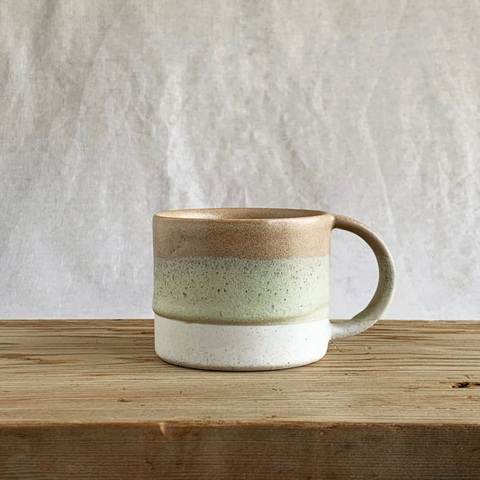 Henry and Tunks Coffee Cup - Toffee and Earthy Green
