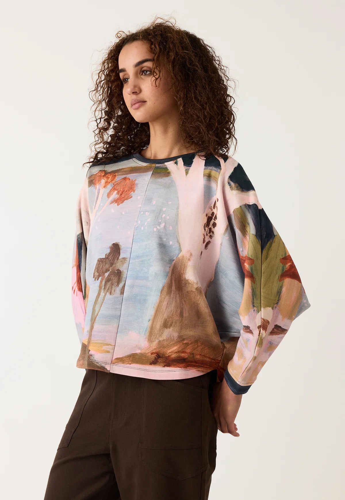 Nancybird Dahlia Batwing Sweat - Night Herons