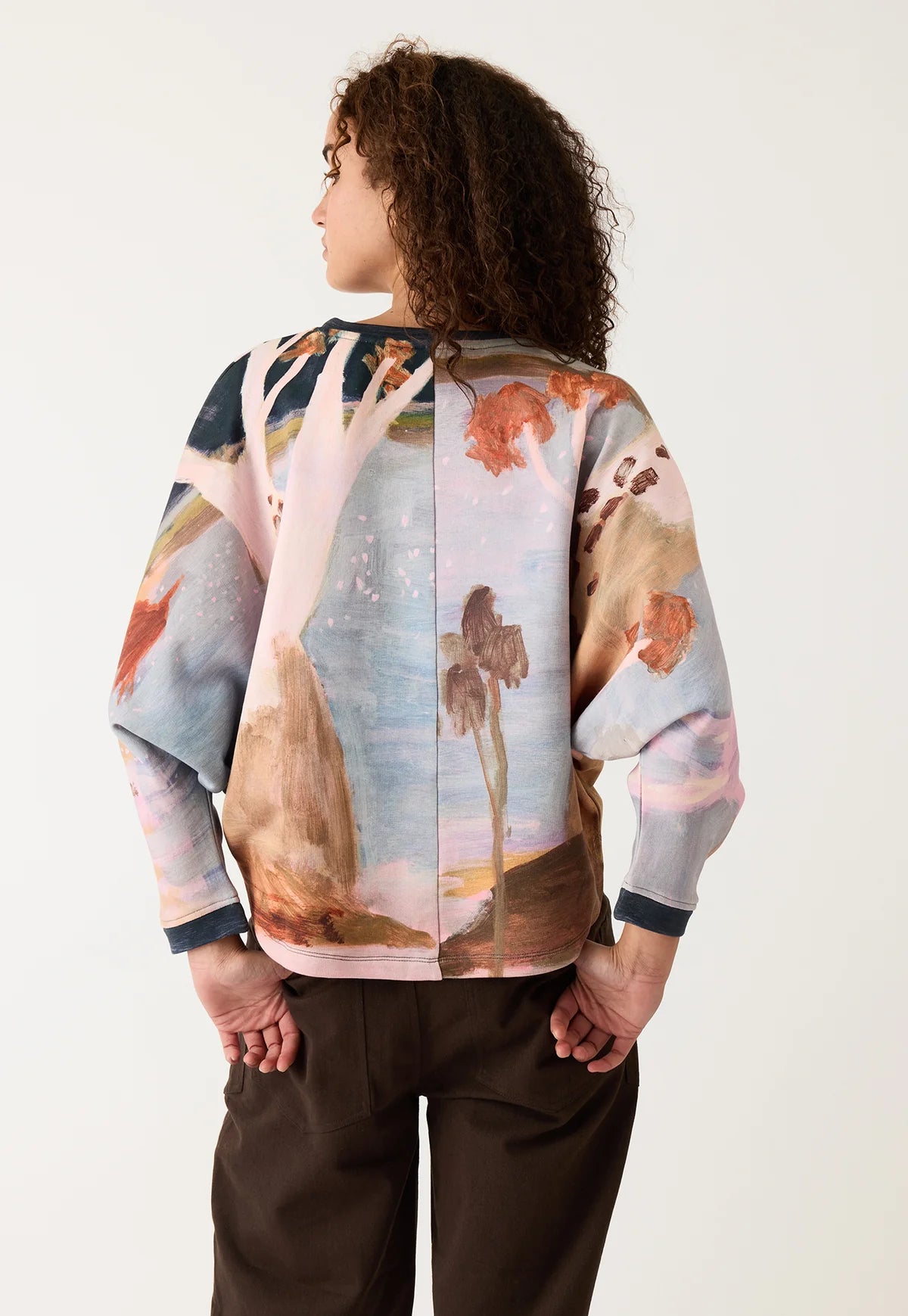 Nancybird Dahlia Batwing Sweat - Night Herons