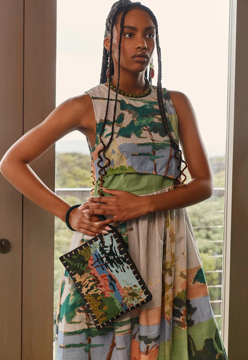 Nancybird Beaded Line Clutch