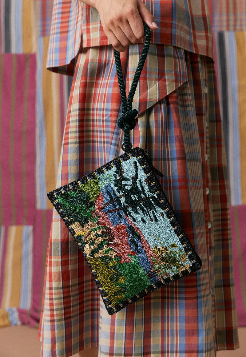 Nancybird Beaded Line Clutch
