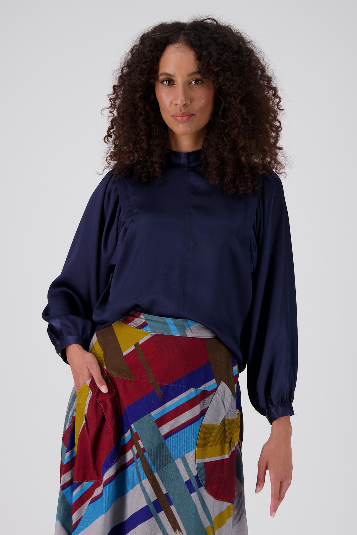 Olga de Polga Moonshine Blouse in Navy