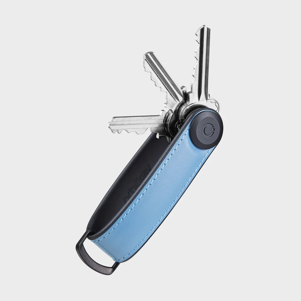 Orbitkey Hybrid Leather Key Organiser - Lake Blue