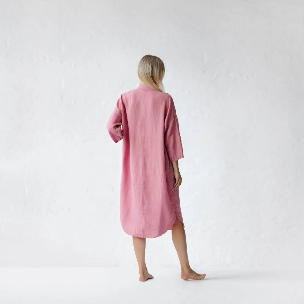 Seaside Tones Pink Shirt Dress