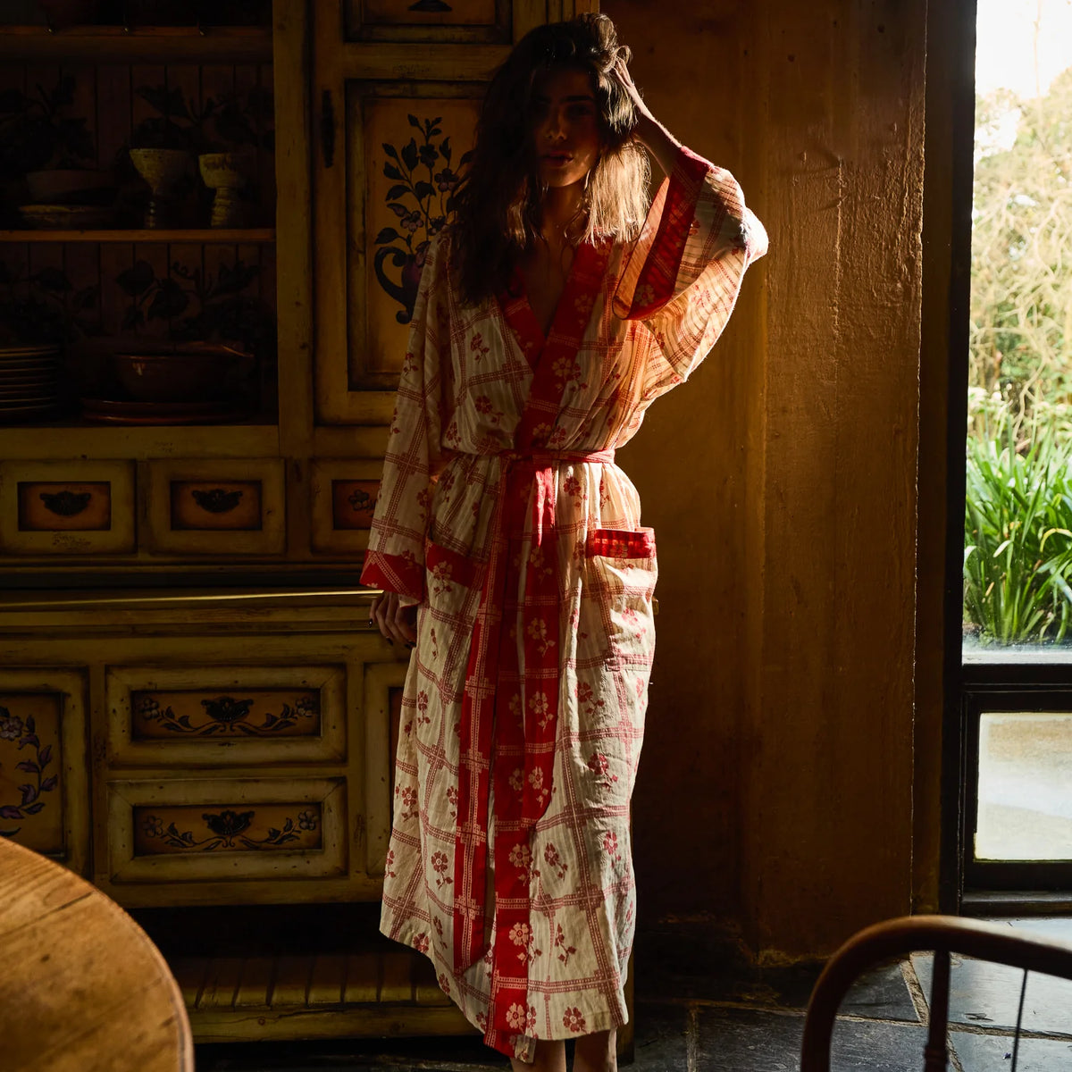 Sage & Clare Bonny Cotton Robe - Poppy