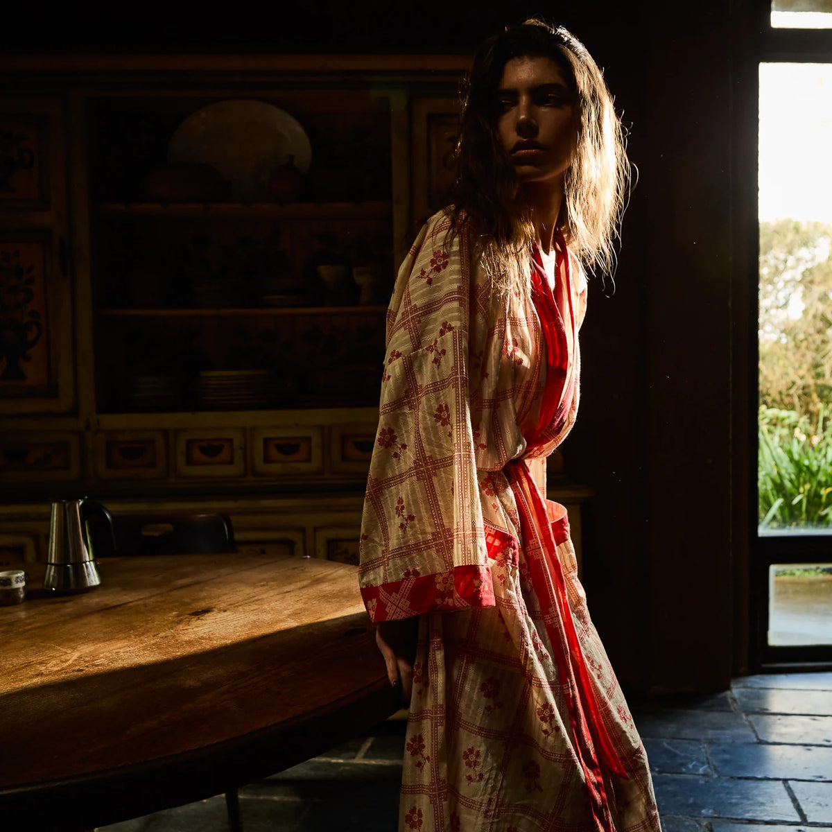 Sage & Clare Bonny Cotton Robe - Poppy