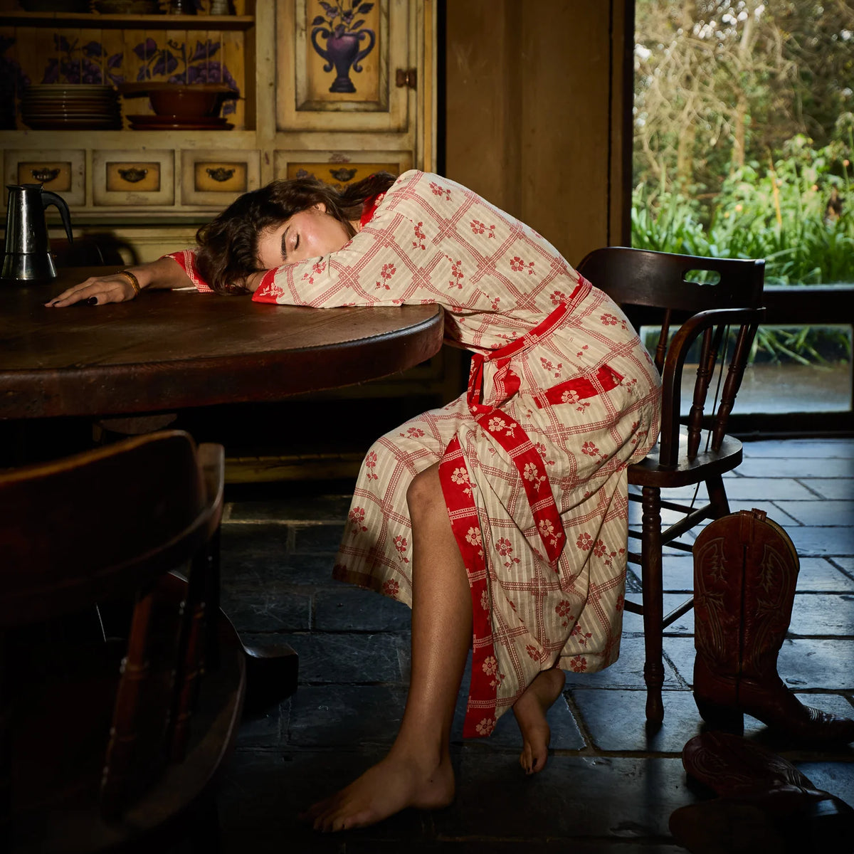 Sage & Clare Bonny Cotton Robe - Poppy