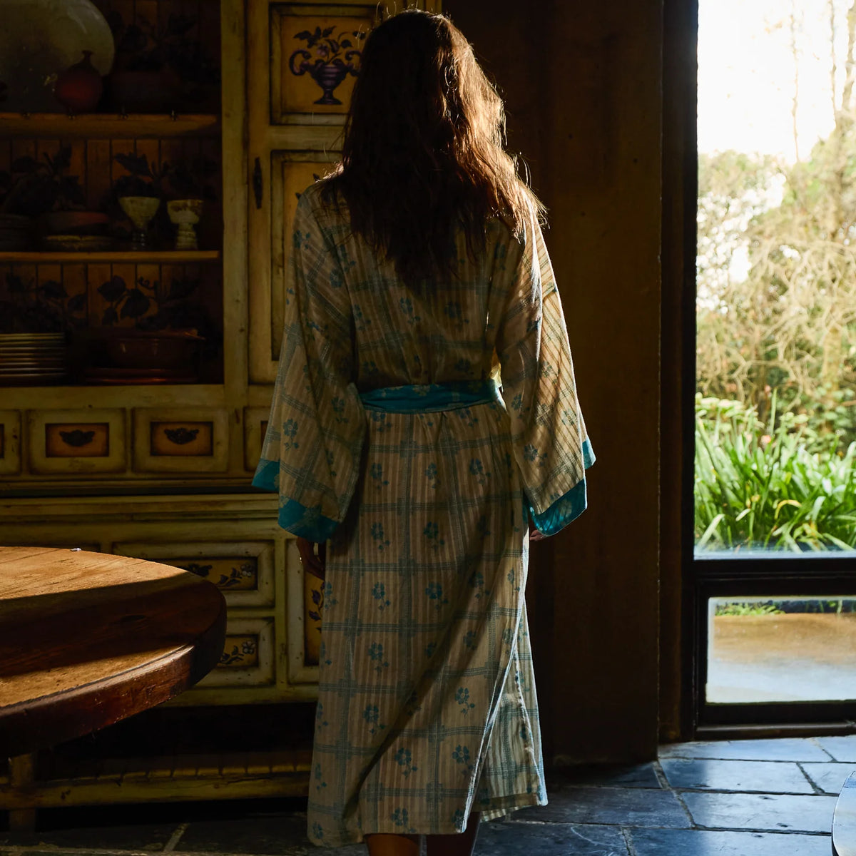 Sage & Clare Bonny Cotton Robe - Turquoise