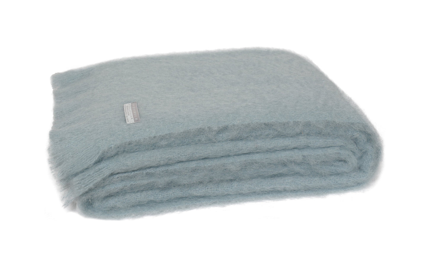 New Zealand Made Mohair Blanket - Glacier