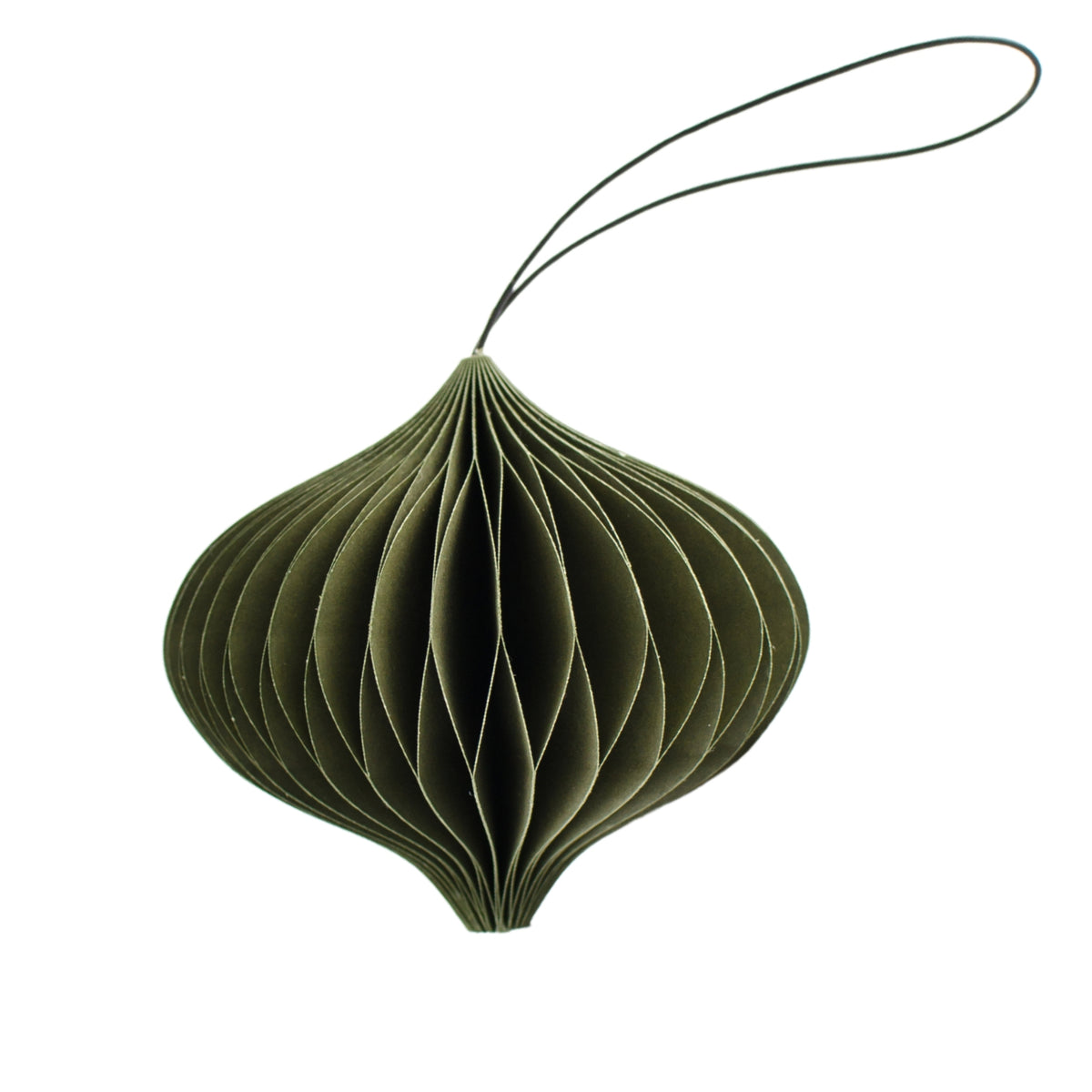 Paper Ornament - Olive Green Jewel