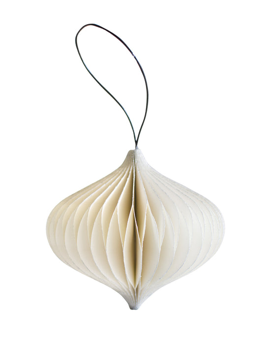 Paper Ornament - White Jewel