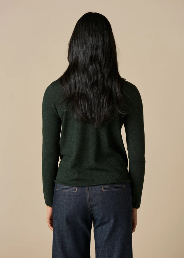 Uimi Phoebe Merino Wool Top - Basil