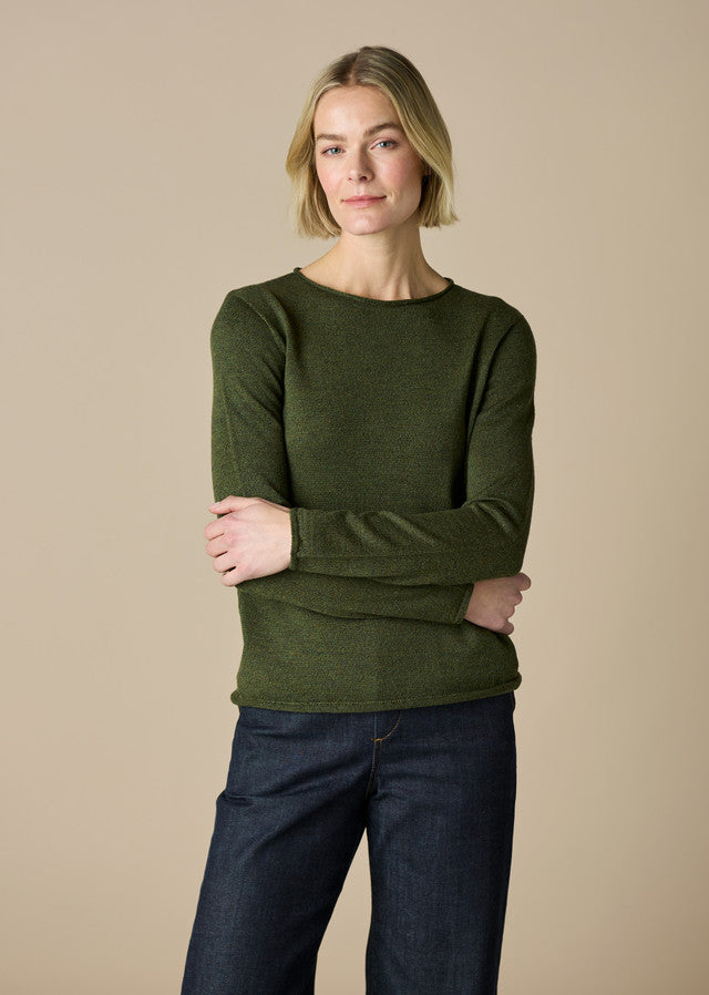 Uimi Phoebe Merino Wool Top - Basil