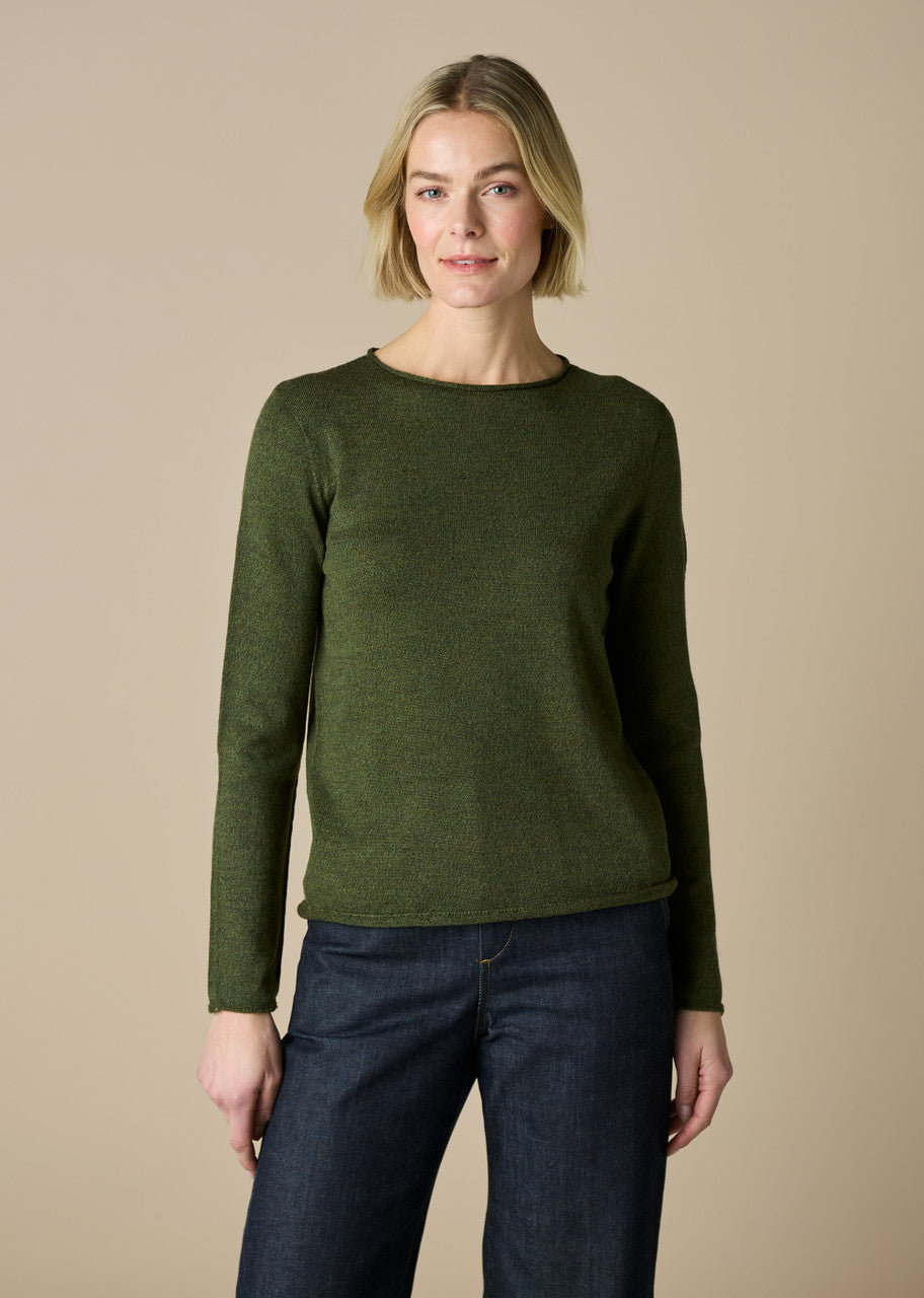 Uimi Phoebe Merino Wool Top - Basil
