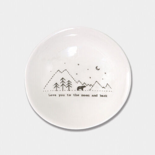 East of India Medium Porcelain Bowl with sweet little saying