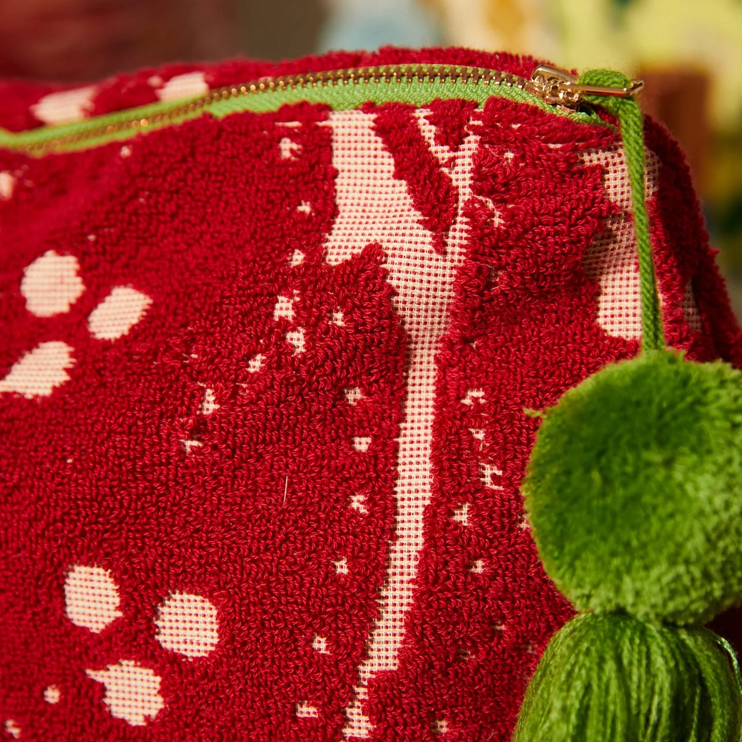 Sage x Clare - Lucia Terry Pouch in crimson