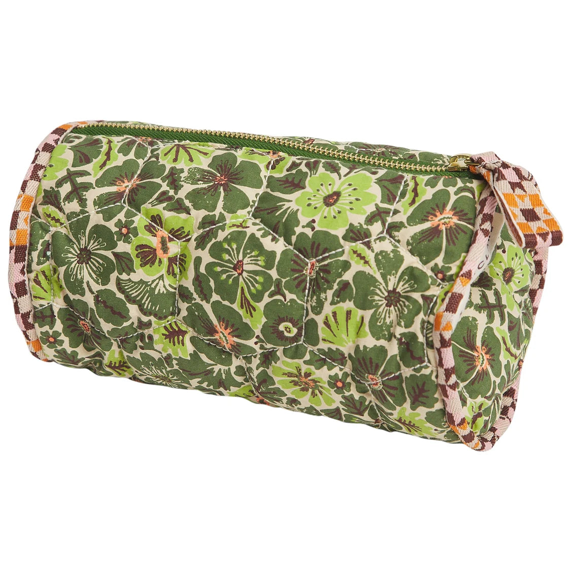 Sage and Clare Magnolia Makeup Bag - Cactus Green