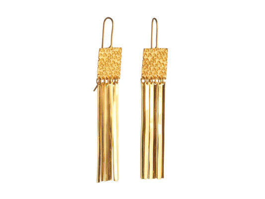 Shabana Jacobson Aztec Boho Gold Earrings