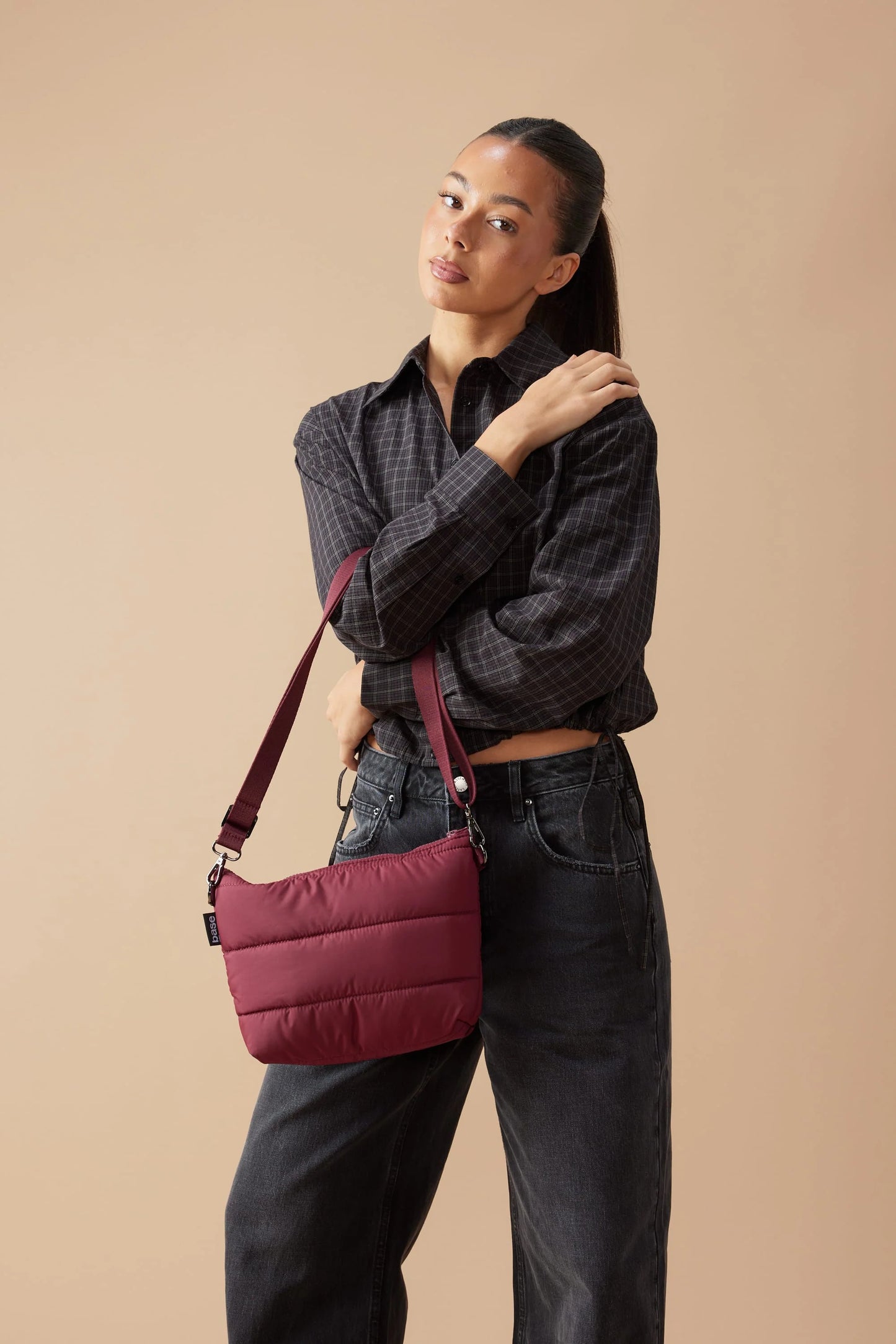 'Stash Base Crossbody' Bag - Burgundy