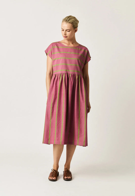 Nancybird Woven Tathra Dress - Bottle Brush Stripe