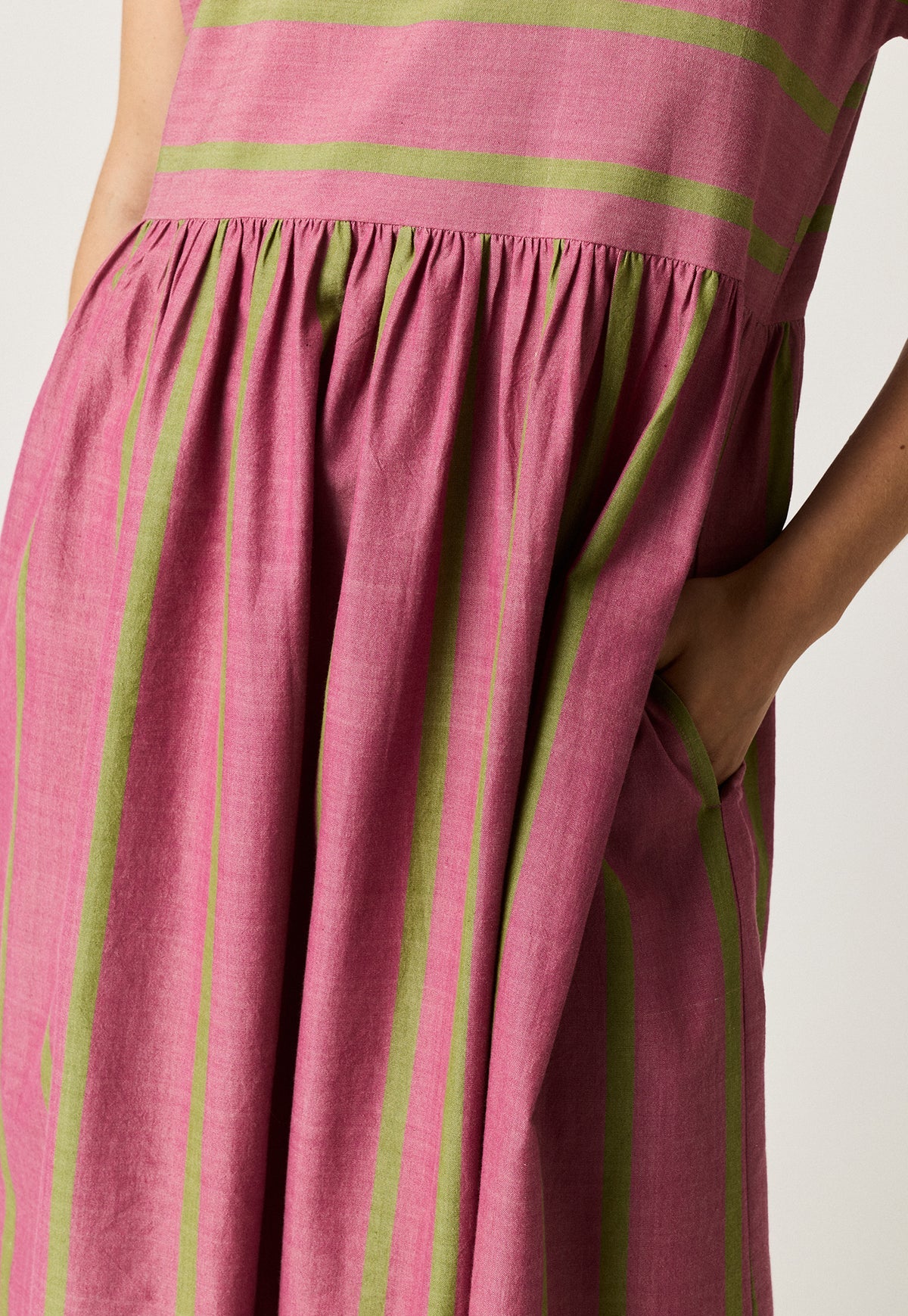 Nancybird Woven Tathra Dress - Bottle Brush Stripe