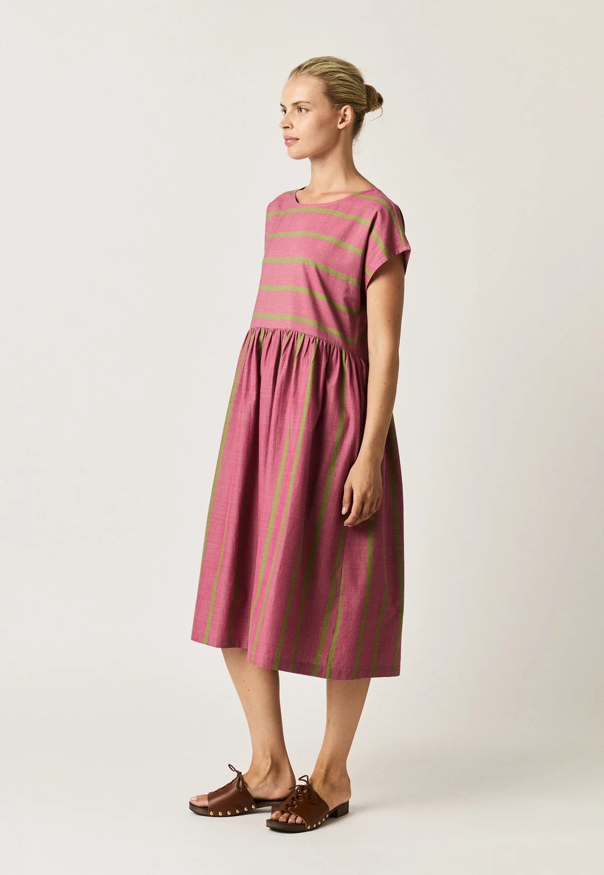 Nancybird Woven Tathra Dress - Bottle Brush Stripe