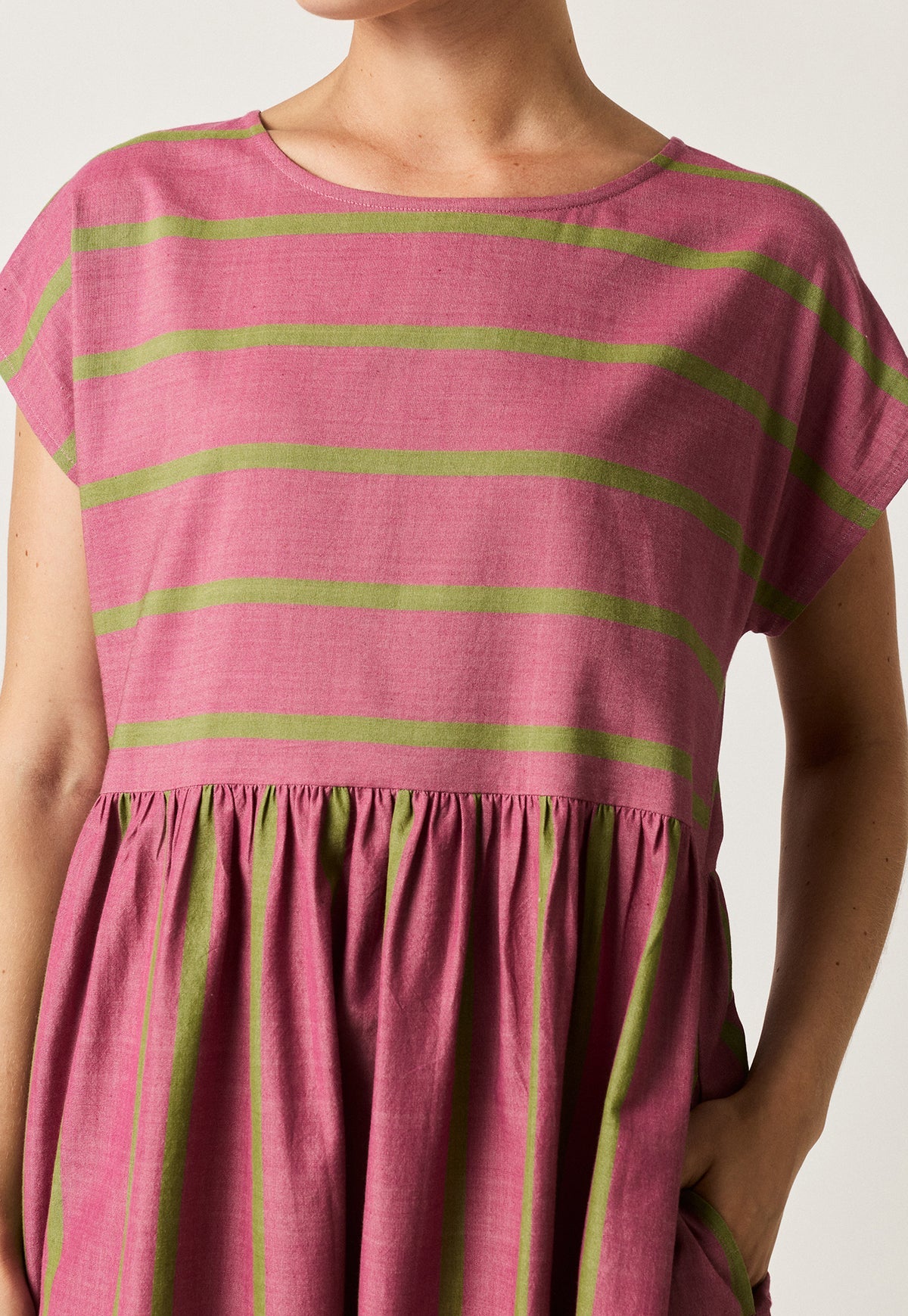 Nancybird Woven Tathra Dress - Bottle Brush Stripe
