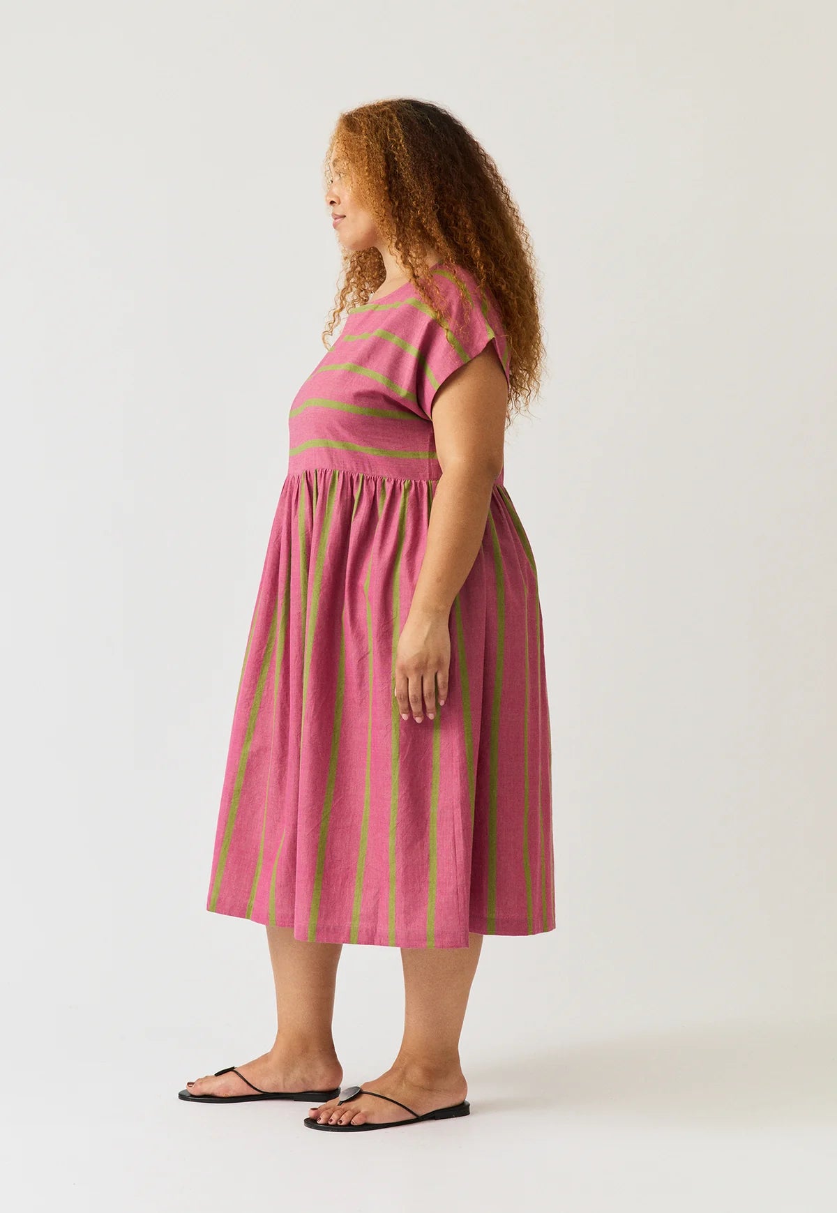 Nancybird Woven Tathra Dress - Bottle Brush Stripe