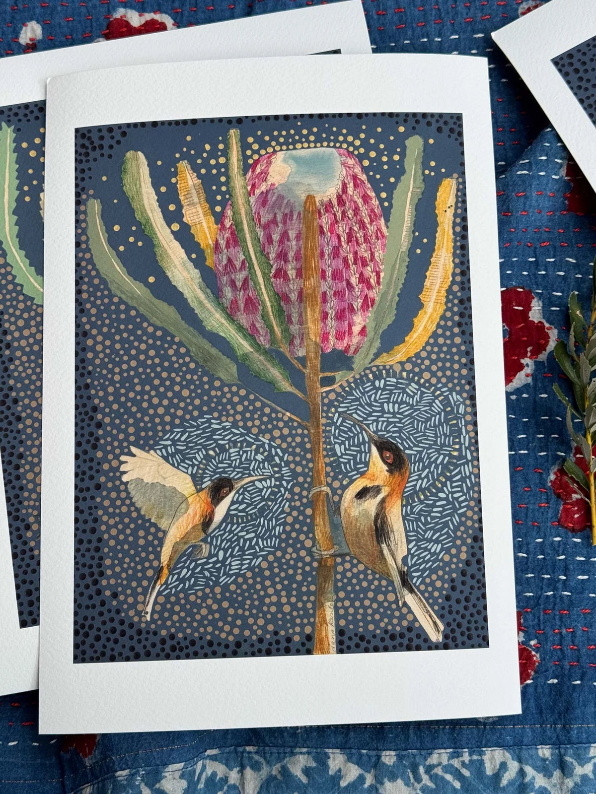 Dana Kinter "Eastern Spinebill and Banksia Menziesii" Print