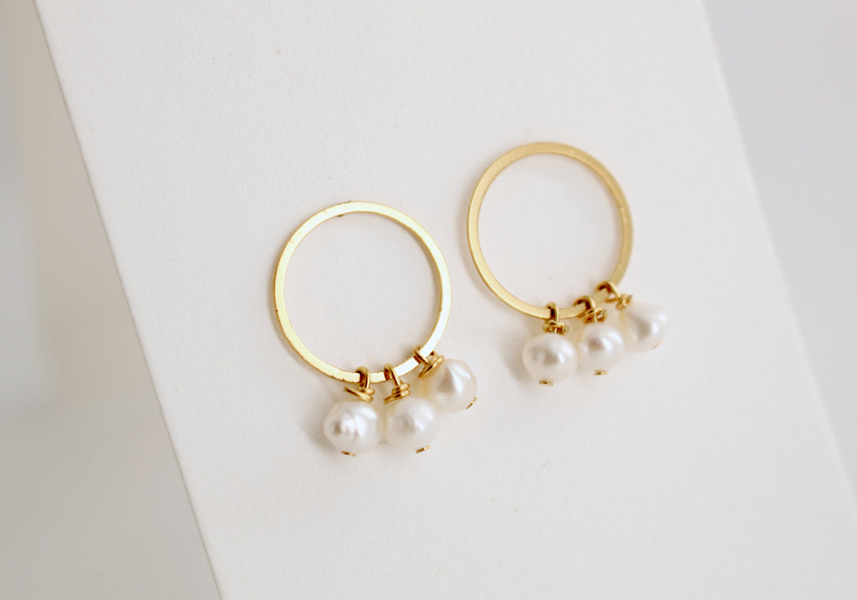 Linda Marek Triple Pearl Earring