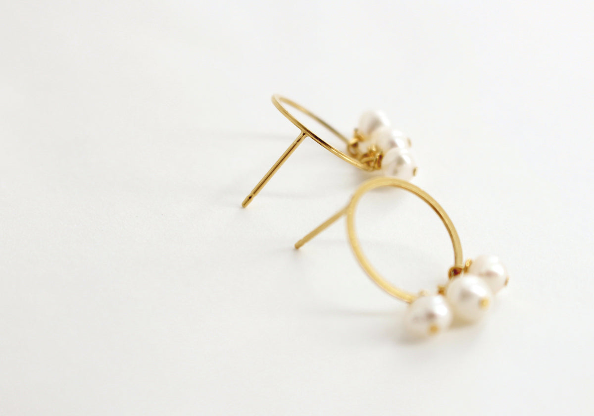 Linda Marek Triple Pearl Earring