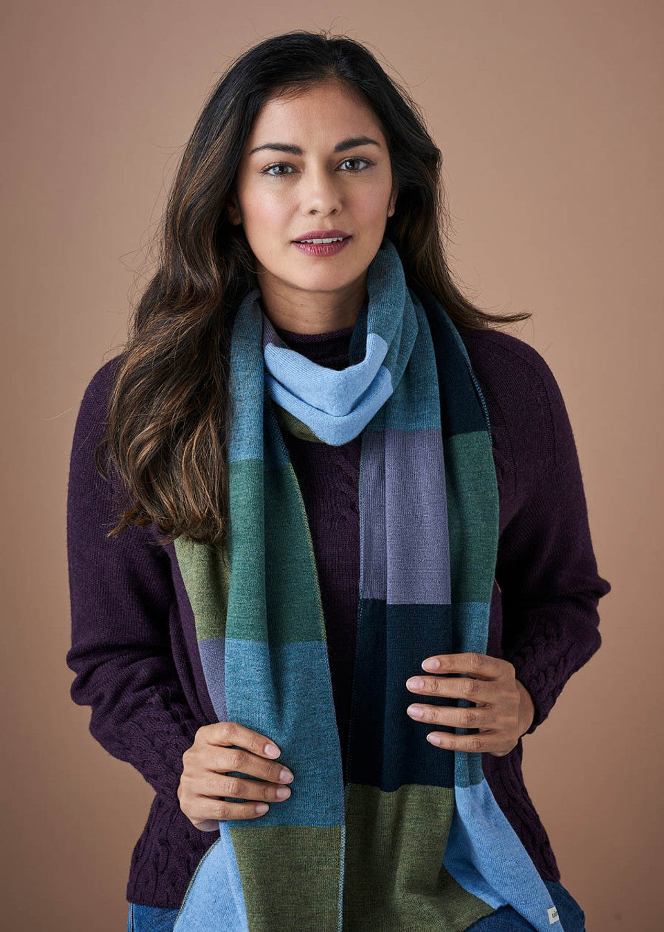 Uimi Frankie Patchwork Scarf - Aniseed