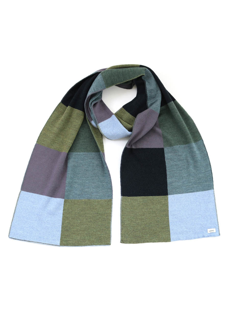 Uimi Frankie Patchwork Scarf - Aniseed