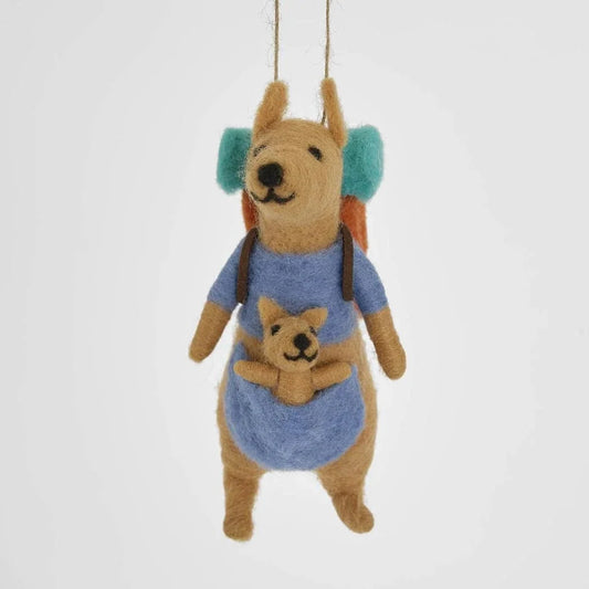 Camping Kangaroo Felt Decoration
