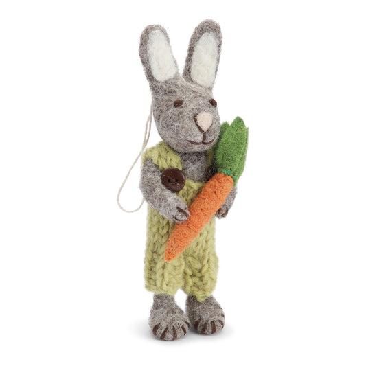 Gry and Sif Felted Rabbit with carrot