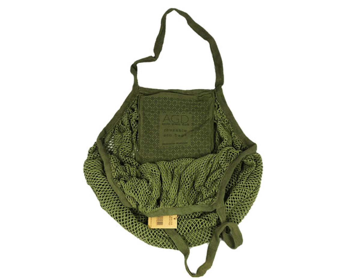 Apple Green Duck - Reusable Eco Net Crescent Bag